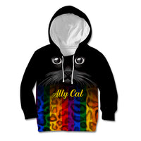 Personalised Ally Cat Kid Hoodie 2023 National Coming Out Day - Wonder Print Shop