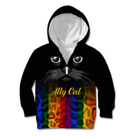 Personalised Ally Cat Kid Hoodie 2023 National Coming Out Day - Wonder Print Shop