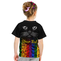 Personalised Ally Cat Kid T Shirt 2023 National Coming Out Day - Wonder Print Shop