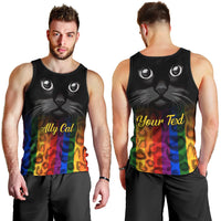 Personalised Ally Cat Men Tank Top 2023 National Coming Out Day - Wonder Print Shop
