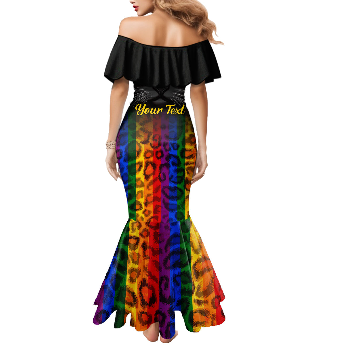 Personalised Ally Cat Mermaid Dress 2023 National Coming Out Day - Wonder Print Shop