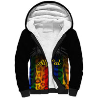 Personalised Ally Cat Sherpa Hoodie 2023 National Coming Out Day - Wonder Print Shop