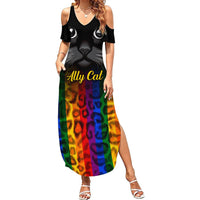 Personalised Ally Cat Summer Maxi Dress 2023 National Coming Out Day - Wonder Print Shop