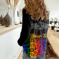Personalised Ally Cat Women Casual Shirt 2023 National Coming Out Day - Wonder Print Shop