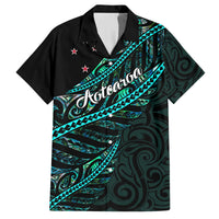 Personalised Aotearoa Family Matching Puletasi Dress and Hawaiian Shirt Silver Fern Mix Paua Shell Polynesian Pattern - Wonder Print Shop