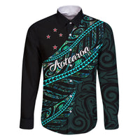 Personalised Aotearoa Family Matching Puletasi Dress and Hawaiian Shirt Silver Fern Mix Paua Shell Polynesian Pattern - Wonder Print Shop