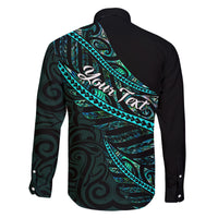 Personalised Aotearoa Family Matching Puletasi Dress and Hawaiian Shirt Silver Fern Mix Paua Shell Polynesian Pattern - Wonder Print Shop