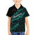 Personalised Aotearoa Kid Hawaiian Shirt Silver Fern Mix Paua Shell Polynesian Pattern - Wonder Print Shop