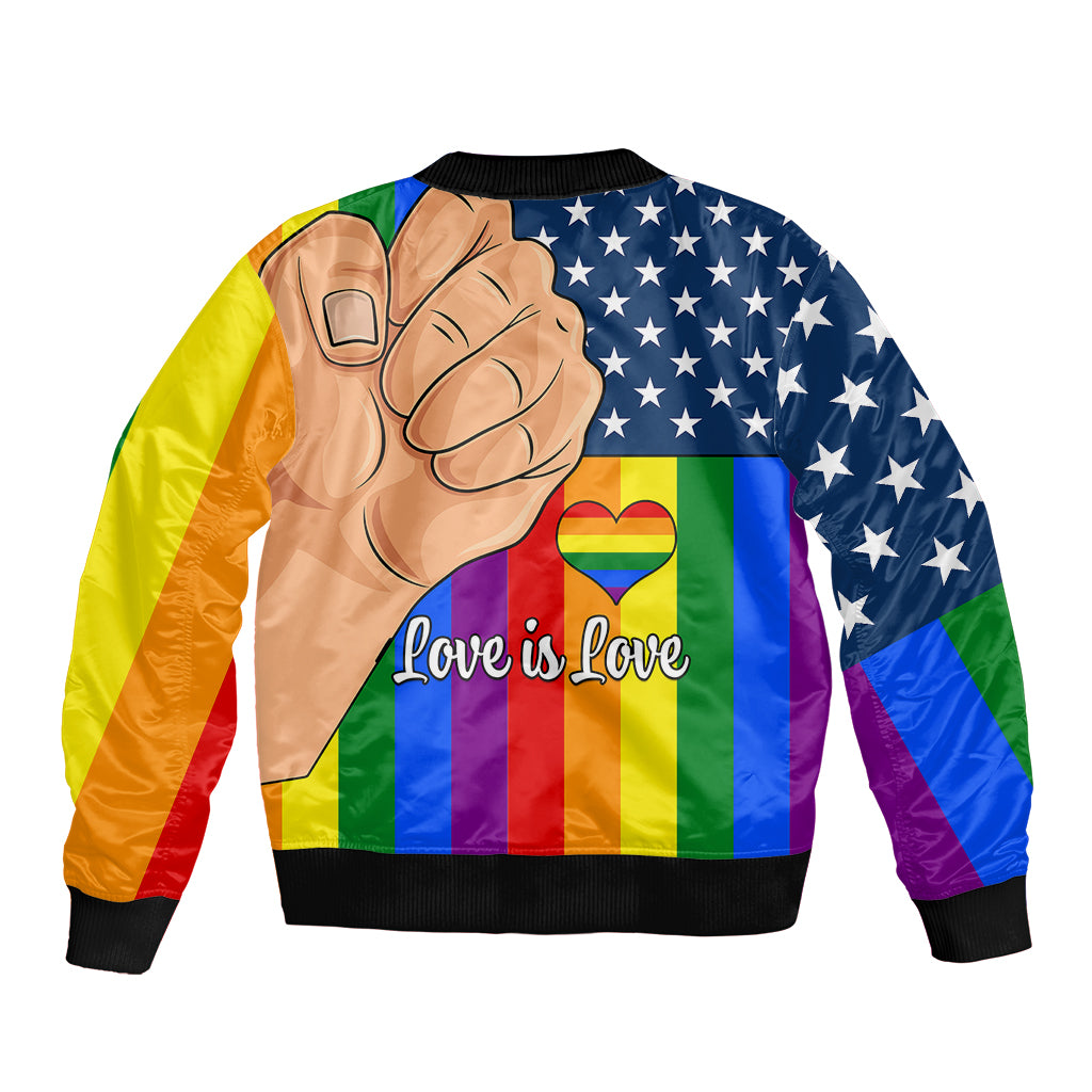 Love is Love Bomber Jacket 2023 National Coming Out Day - Wonder Print Shop