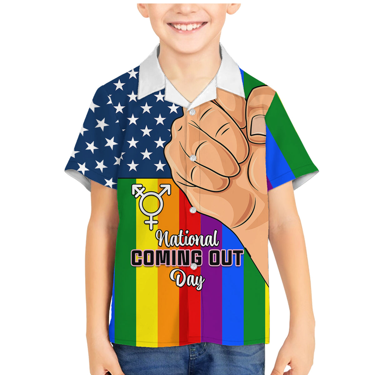 Love is Love Family Matching Mermaid Dress and Hawaiian Shirt 2023 National Coming Out Day - Wonder Print Shop