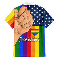 Love is Love Family Matching Off Shoulder Long Sleeve Dress and Hawaiian Shirt 2023 National Coming Out Day - Wonder Print Shop