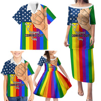Love is Love Family Matching Puletasi Dress and Hawaiian Shirt 2023 National Coming Out Day - Wonder Print Shop