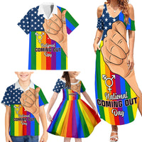 Love is Love Family Matching Summer Maxi Dress and Hawaiian Shirt 2023 National Coming Out Day - Wonder Print Shop