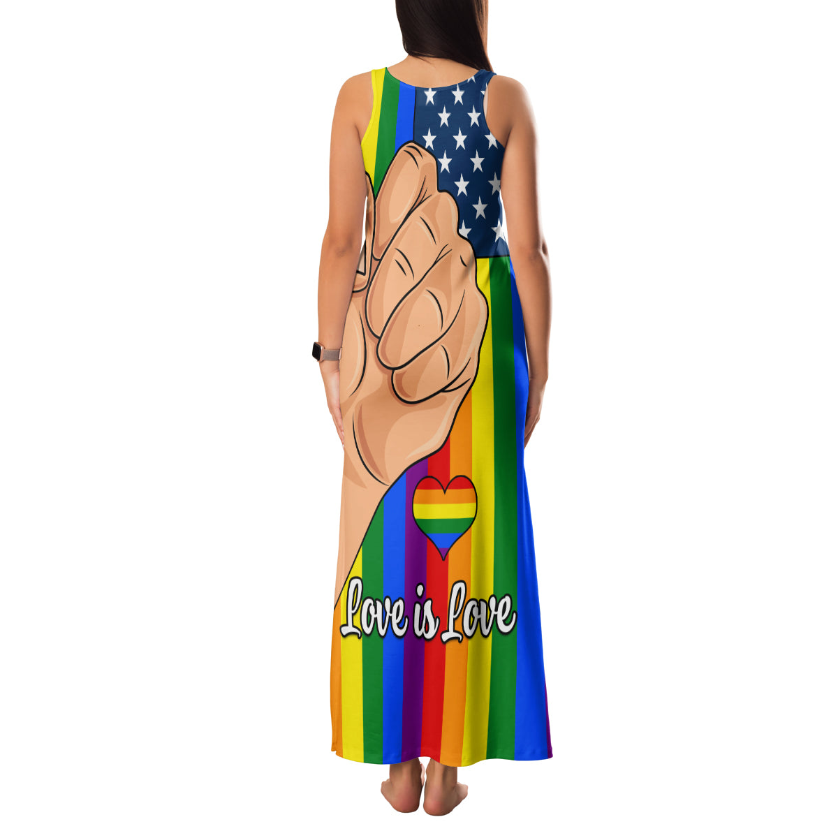 Love is Love Family Matching Tank Maxi Dress and Hawaiian Shirt 2023 National Coming Out Day - Wonder Print Shop