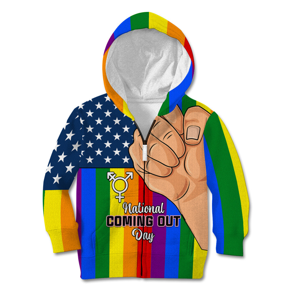 Love is Love Kid Hoodie 2023 National Coming Out Day - Wonder Print Shop