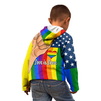 Love is Love Kid Hoodie 2023 National Coming Out Day - Wonder Print Shop