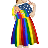 Love is Love Kid Short Sleeve Dress 2023 National Coming Out Day - Wonder Print Shop