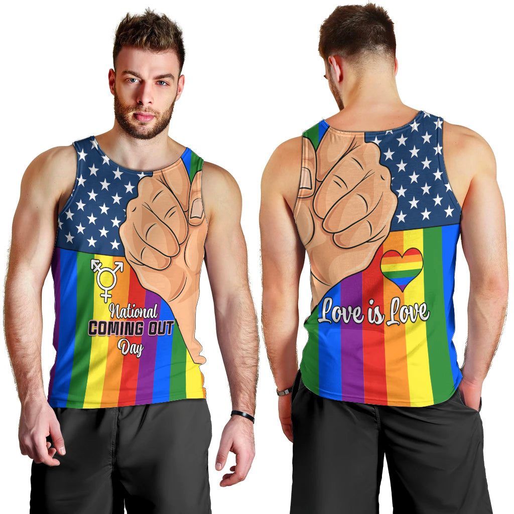Love is Love Men Tank Top 2023 National Coming Out Day - Wonder Print Shop