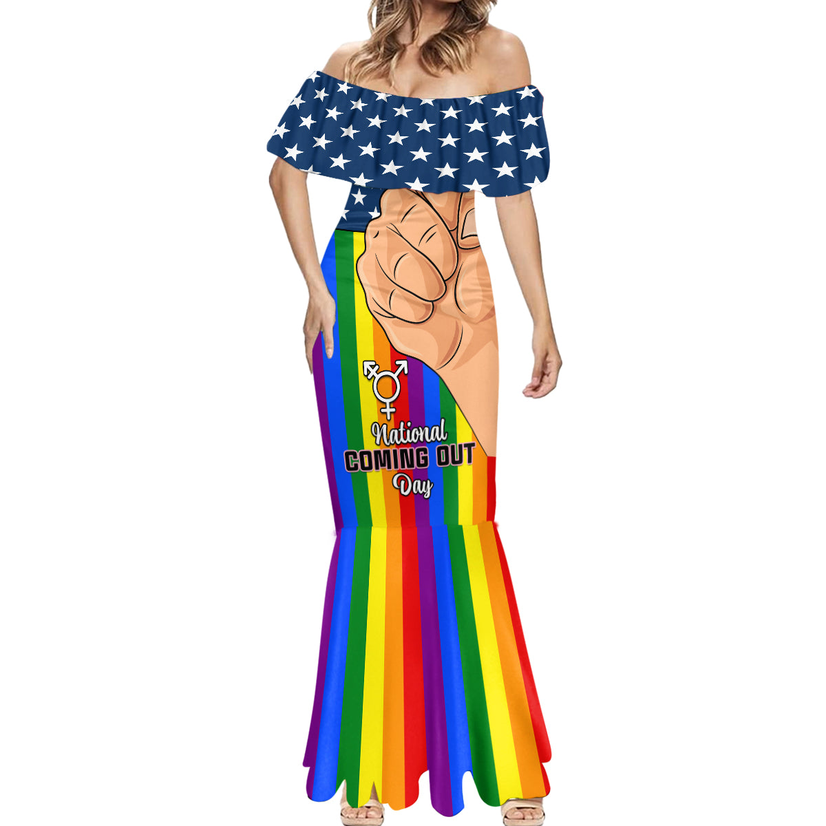 Love is Love Mermaid Dress 2023 National Coming Out Day - Wonder Print Shop