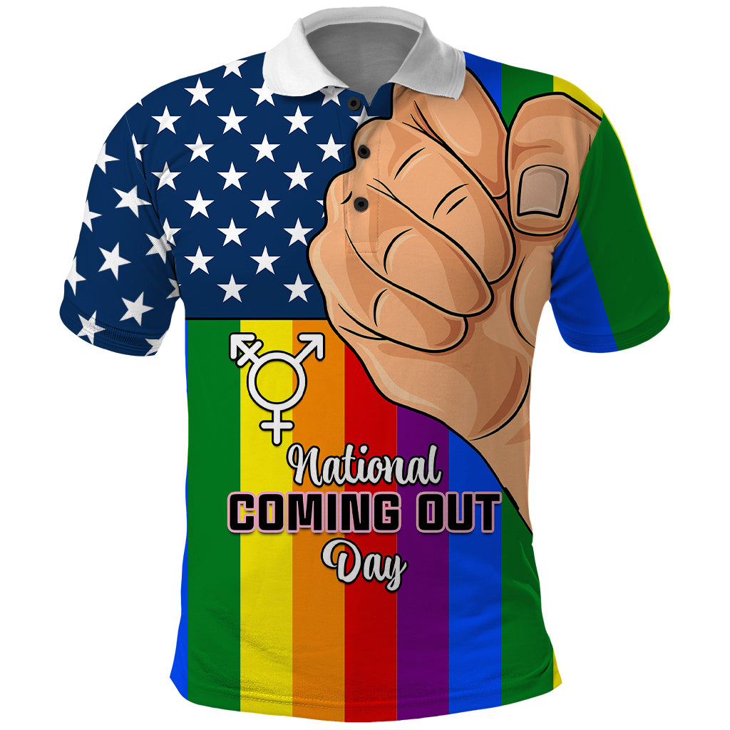 Love is Love Polo Shirt 2023 National Coming Out Day - Wonder Print Shop