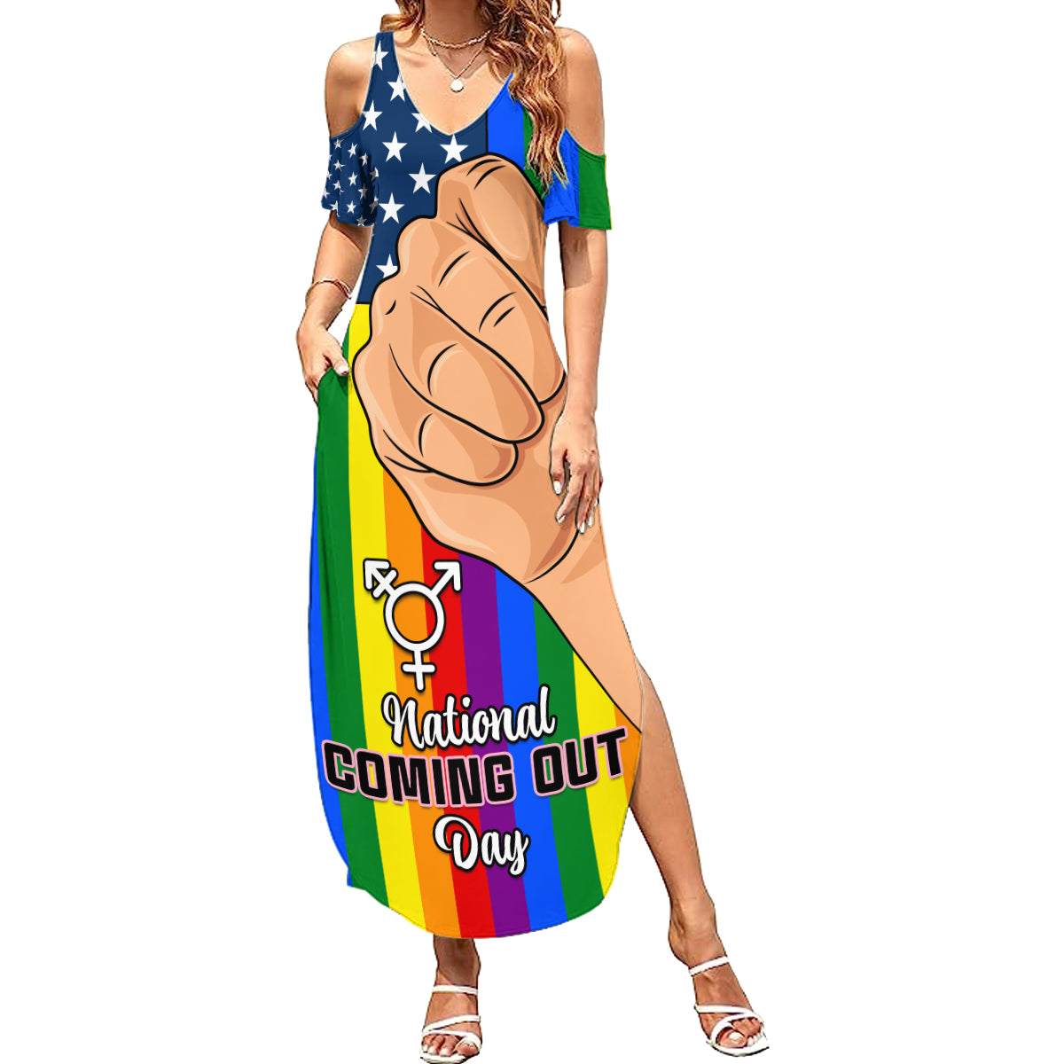 Love is Love Summer Maxi Dress 2023 National Coming Out Day - Wonder Print Shop