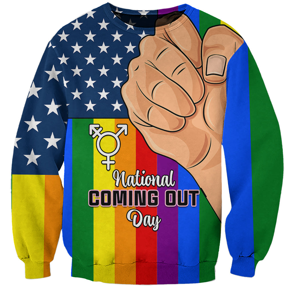 Love is Love Sweatshirt 2023 National Coming Out Day - Wonder Print Shop