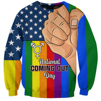 Love is Love Sweatshirt 2023 National Coming Out Day - Wonder Print Shop