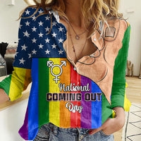 Love is Love Women Casual Shirt 2023 National Coming Out Day - Wonder Print Shop