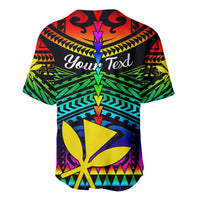 Personalised Hawaii Baseball Jersey Kanaka Maoli Kakau 2023 National Coming Out Day - Wonder Print Shop