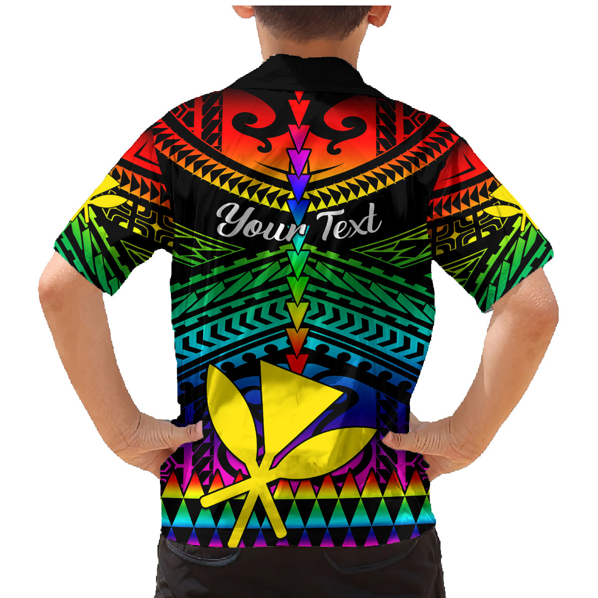 Personalised Hawaii Family Matching Mermaid Dress and Hawaiian Shirt Kanaka Maoli Kakau 2023 National Coming Out Day - Wonder Print Shop