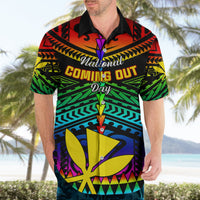 Personalised Hawaii Hawaiian Shirt Kanaka Maoli Kakau 2023 National Coming Out Day - Wonder Print Shop