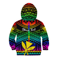 Personalised Hawaii Kid Hoodie Kanaka Maoli Kakau 2023 National Coming Out Day - Wonder Print Shop