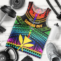 Personalised Hawaii Men Tank Top Kanaka Maoli Kakau 2023 National Coming Out Day - Wonder Print Shop