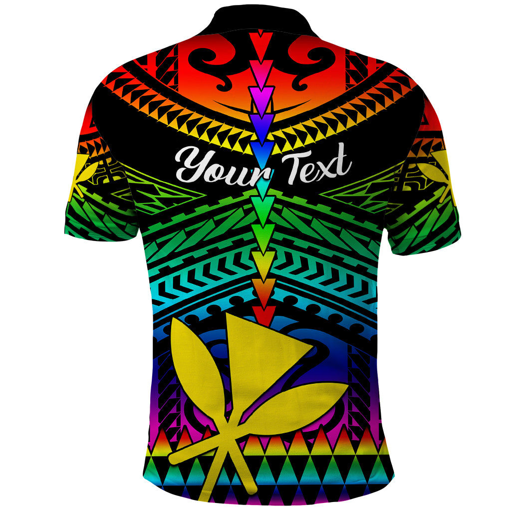 Personalised Hawaii Polo Shirt Kanaka Maoli Kakau 2023 National Coming Out Day - Wonder Print Shop