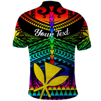 Personalised Hawaii Polo Shirt Kanaka Maoli Kakau 2023 National Coming Out Day - Wonder Print Shop