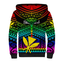 Personalised Hawaii Sherpa Hoodie Kanaka Maoli Kakau 2023 National Coming Out Day - Wonder Print Shop