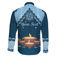 Personalized Diwali Family Matching Off The Shoulder Long Sleeve Dress and Hawaiian Shirt Festival of Lights - Wonder Print Shop