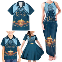 Personalized Diwali Family Matching Tank Maxi Dress and Hawaiian Shirt Festival of Lights - Wonder Print Shop