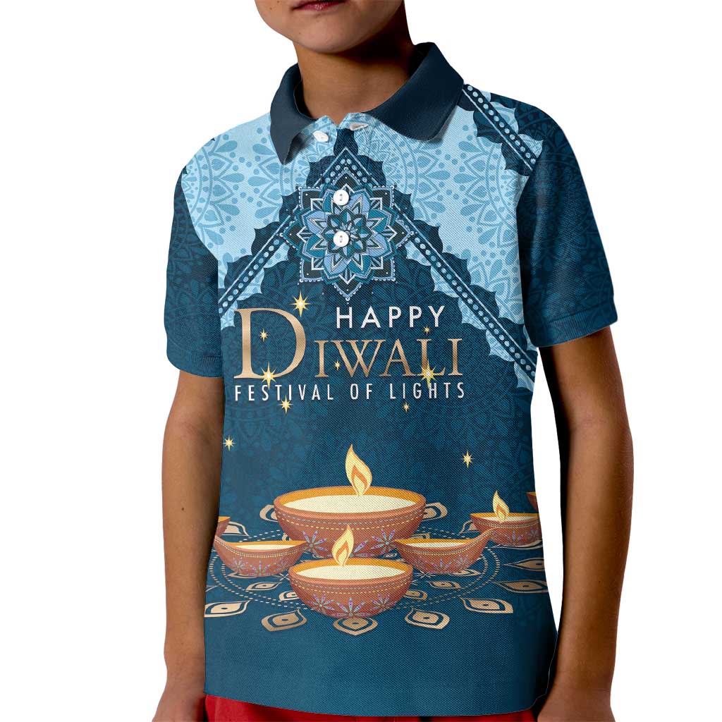 Personalized Diwali Kid Polo Shirt Festival of Lights - Wonder Print Shop