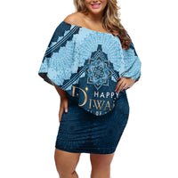 Personalized Diwali Off Shoulder Short Dress Festival of Lights - Wonder Print Shop