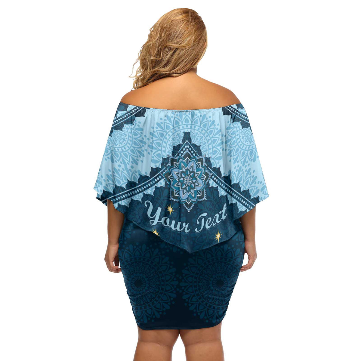 Personalized Diwali Off Shoulder Short Dress Festival of Lights - Wonder Print Shop