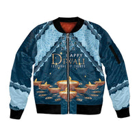 Personalized Diwali Sleeve Zip Bomber Jacket Festival of Lights - Wonder Print Shop