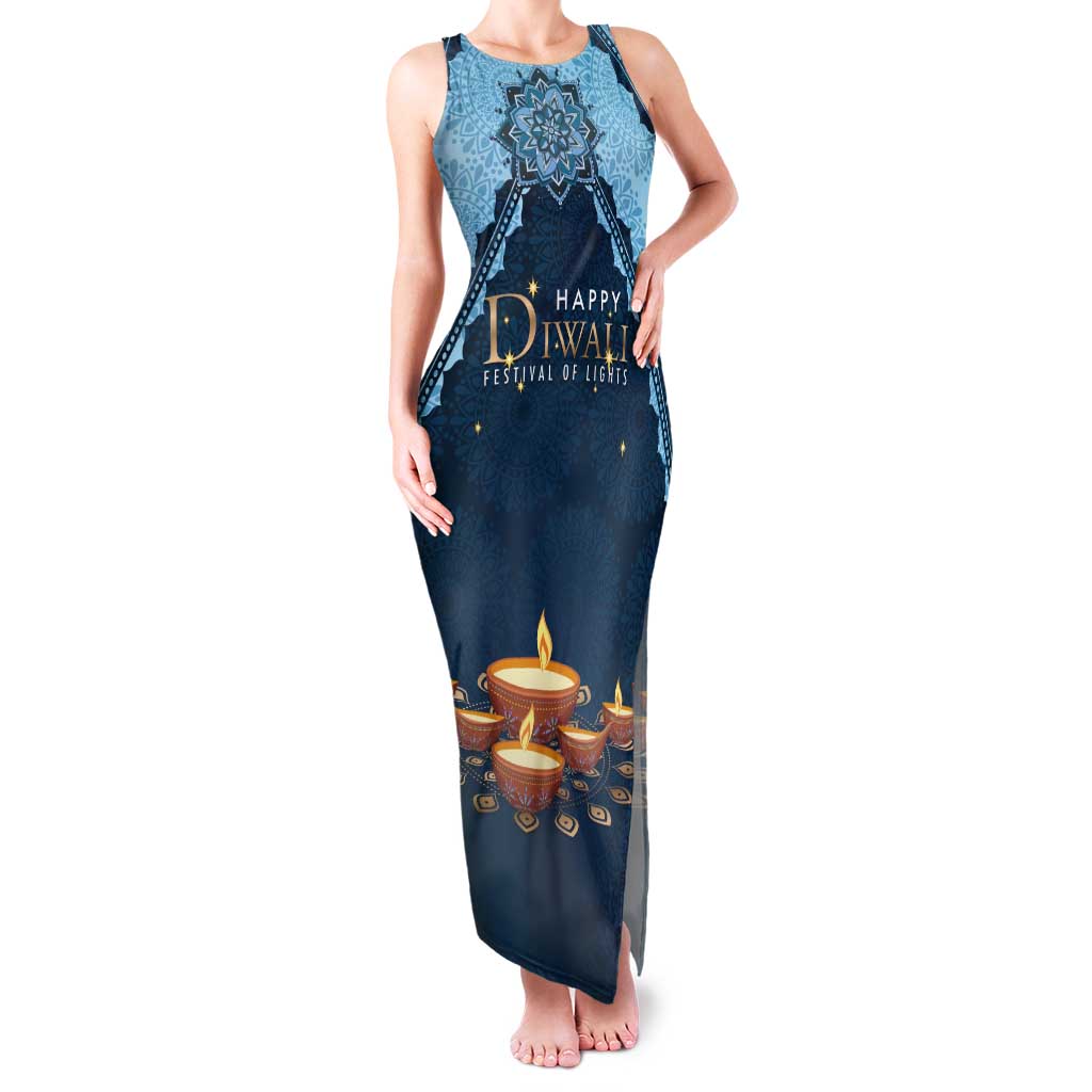 Personalized Diwali Tank Maxi Dress Festival of Lights - Wonder Print Shop