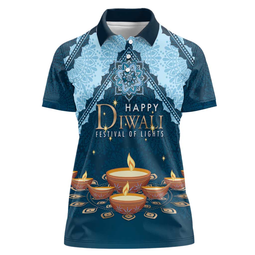 Personalized Diwali Women Polo Shirt Festival of Lights - Wonder Print Shop
