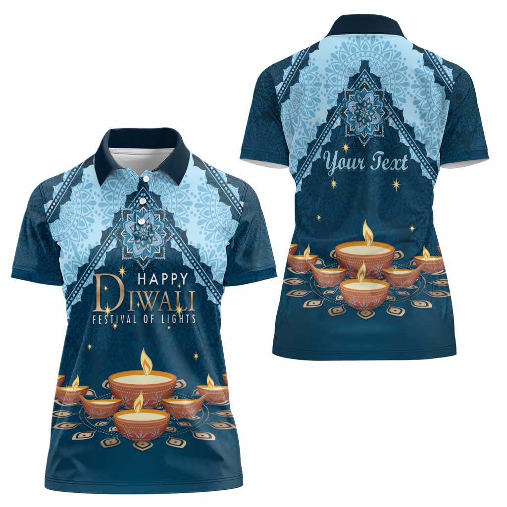 Personalized Diwali Women Polo Shirt Festival of Lights - Wonder Print Shop