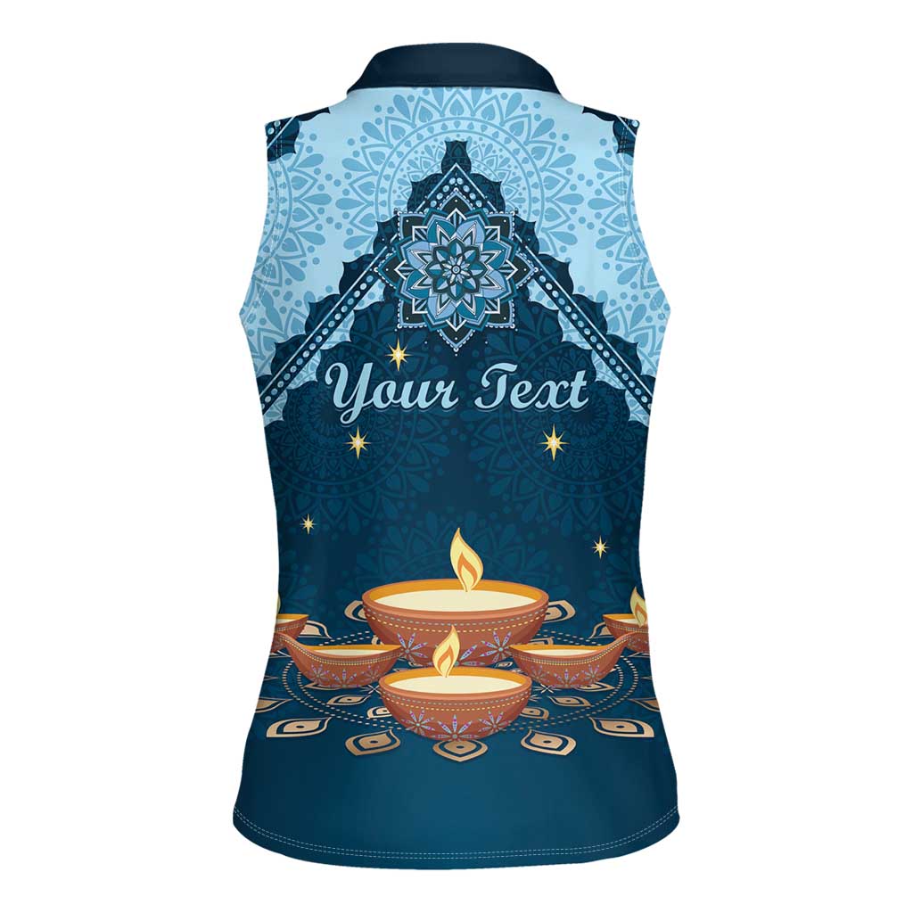 Personalized Diwali Women Sleeveless Polo Shirt Festival of Lights - Wonder Print Shop
