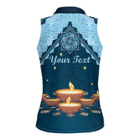 Personalized Diwali Women Sleeveless Polo Shirt Festival of Lights - Wonder Print Shop