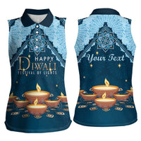 Personalized Diwali Women Sleeveless Polo Shirt Festival of Lights - Wonder Print Shop