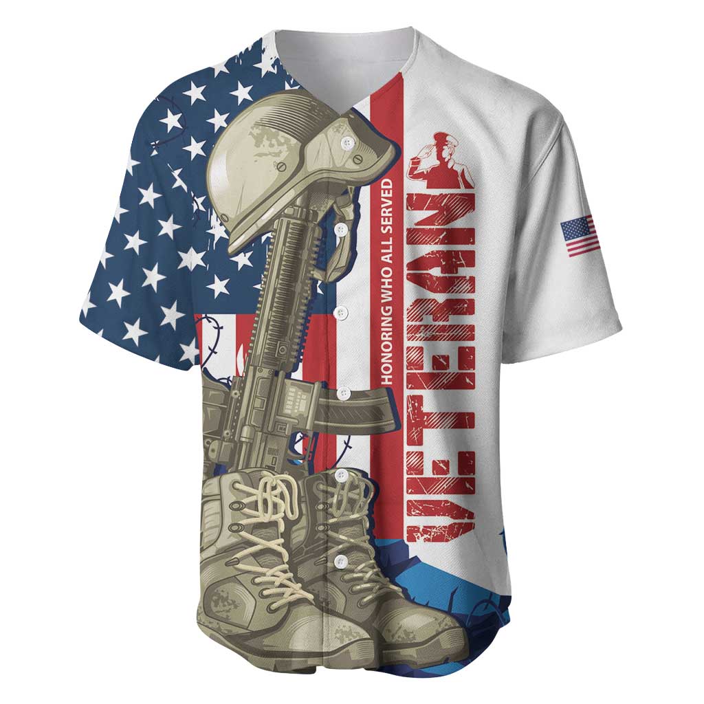 Happy Veterans Day Baseball Jersey Honoring All Who Served - Wonder Print Shop