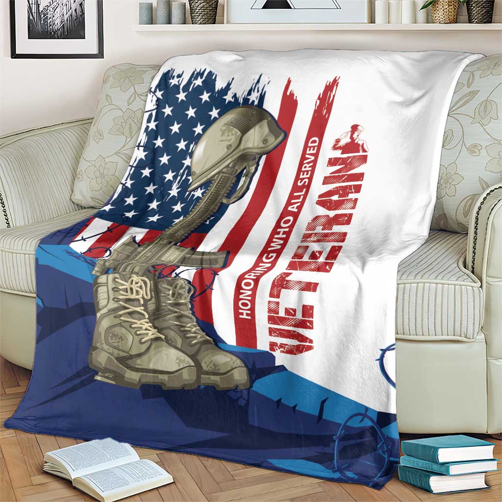Happy Veterans Day Blanket Honoring All Who Served